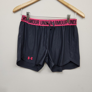 Under Armour Loose‎ Fit Women's Athletic Running Shorts Gray and Pink Size Small
